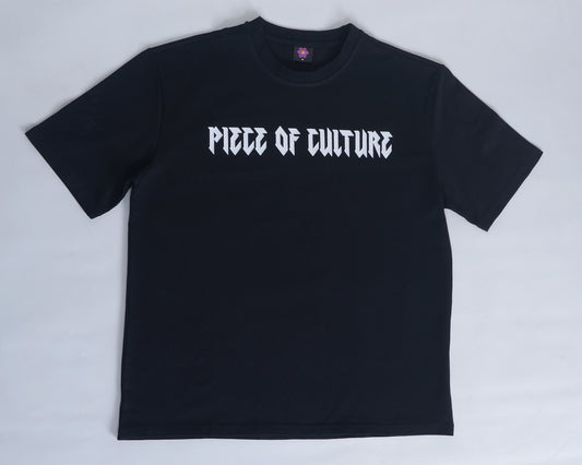 '' PIECE OF CULTURE '' High-Crew Neck T-Shirt